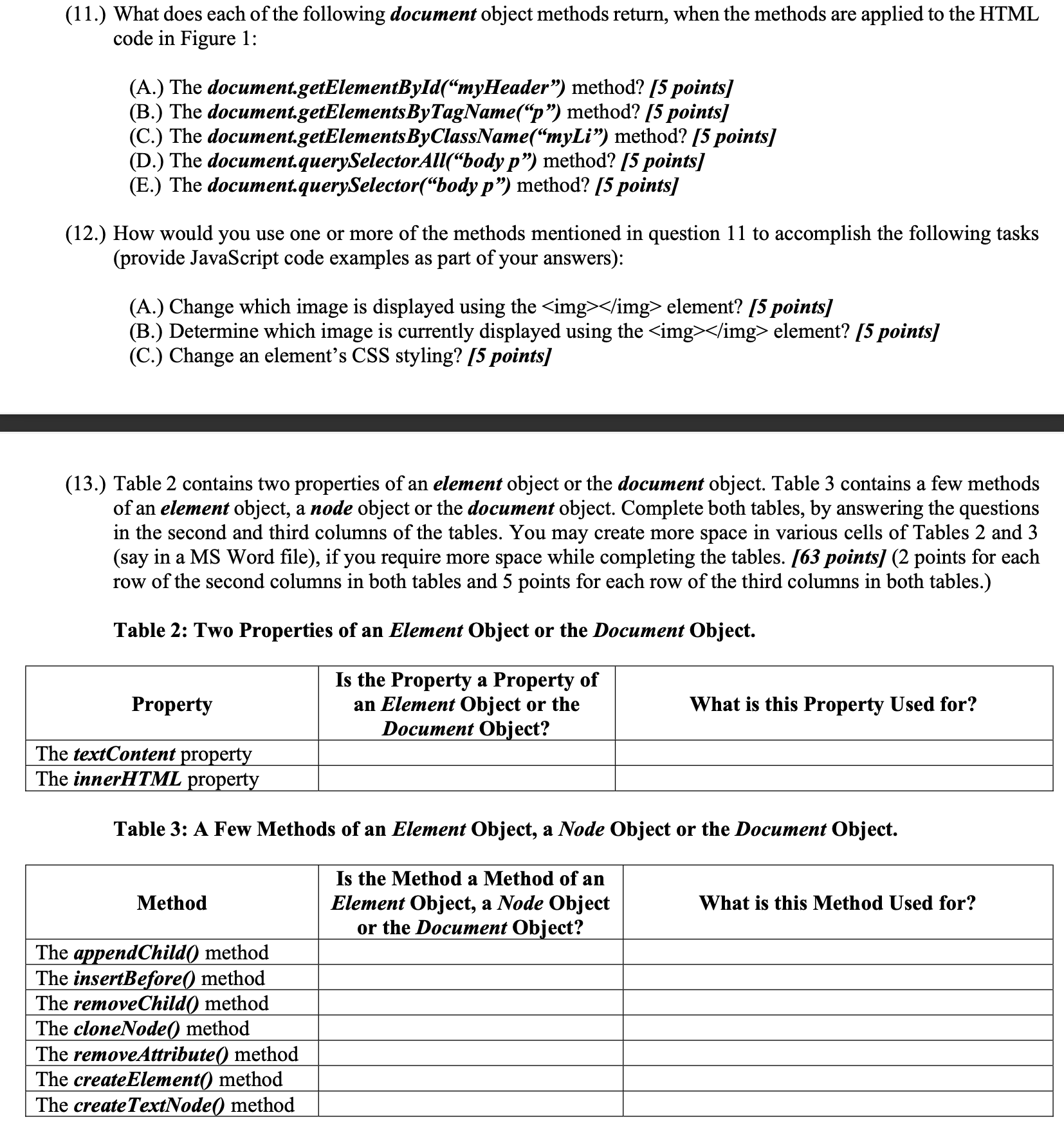 \ \ The ol and ul elements The ol element defines an