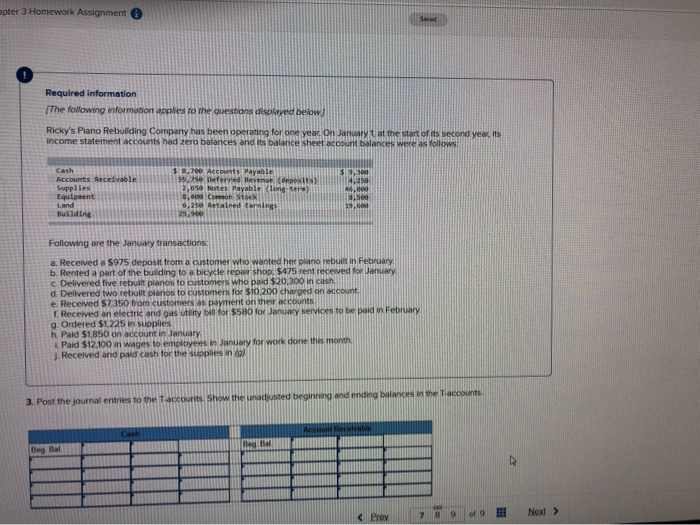  apter 3 Homework Assignment Saved Required information The following information apples