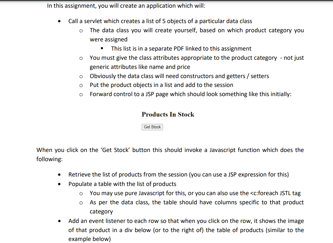  In this assignment, you will create an application which will: -