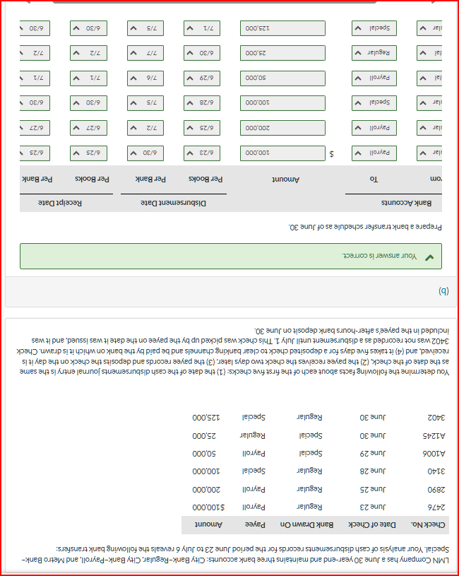  C.Prepare separate adjusting entries for any checks that require adjustment. List