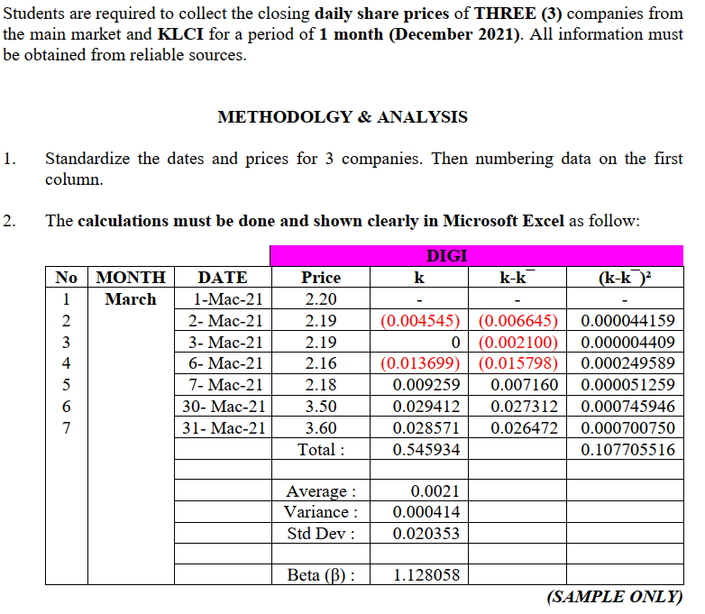 Standardize the dates and prices for 3 companies, using data below Students