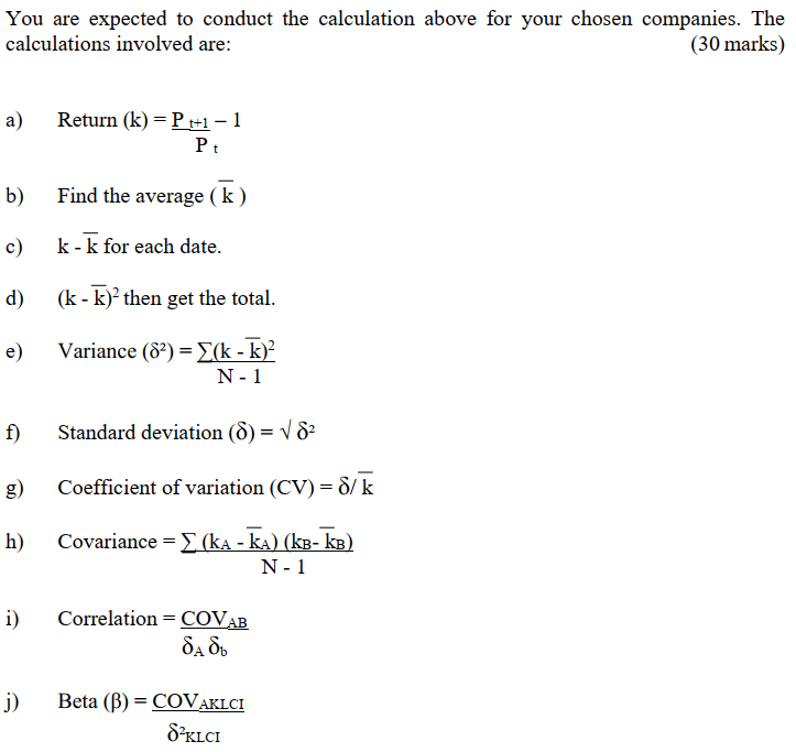 are required to collect the closing daily share prices of THREE (3)