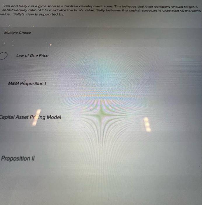  or option e) efficient markets hypothesis. the answer is not law