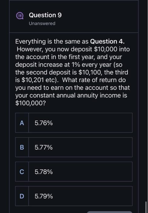  i just need Q9 Everything is the same as Question 4.