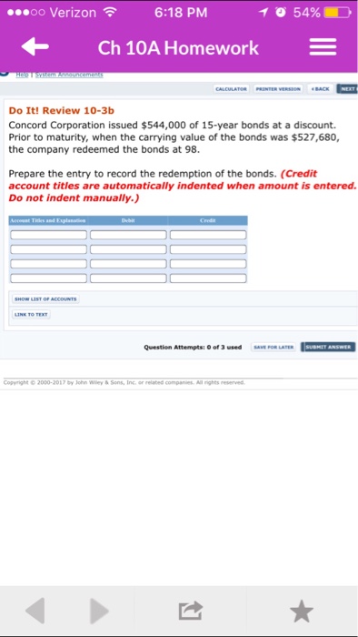  oo Verizon 6:18 PM Ch 10A Homework E Do It! Review