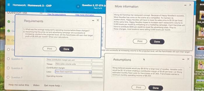 please help with question 2 Requirements Wore Noodies har some on the