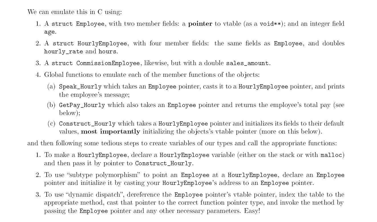 { return age; } virtual void Speak() 0; virtual double GetPay ()