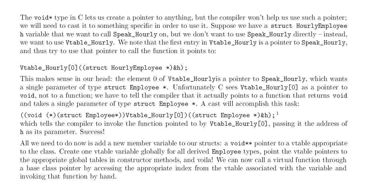hours; public: virtual void Speak() { cout Get Pay(); // which function