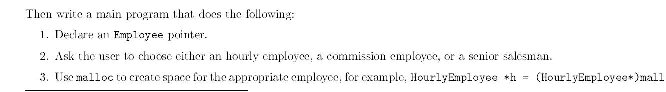 A struct Employee, with two member fields: a pointer to vtable (as