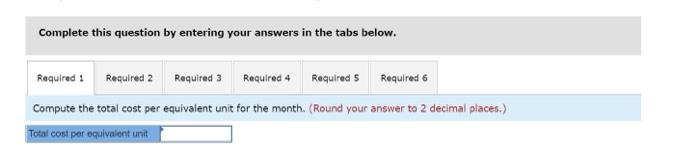 uses the FIFO method in its process costing system. The following data