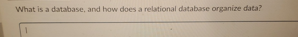  What is a database, and how does a relational database organize