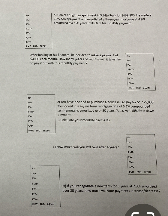  N= 1% PNO PMT= FV= P/N= CN= PMT: END BEGIN After