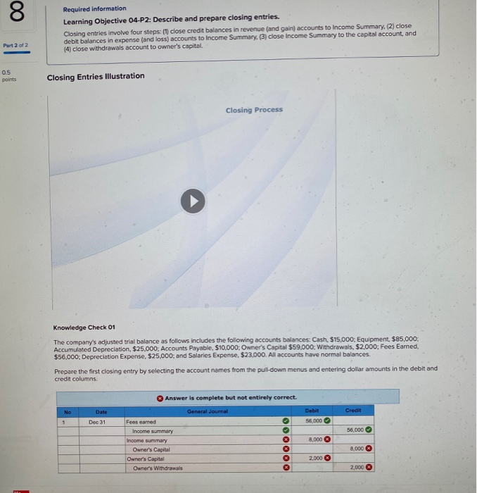  Required information Learning Objective 04-P2: Describe and prepare closing entries. Closing