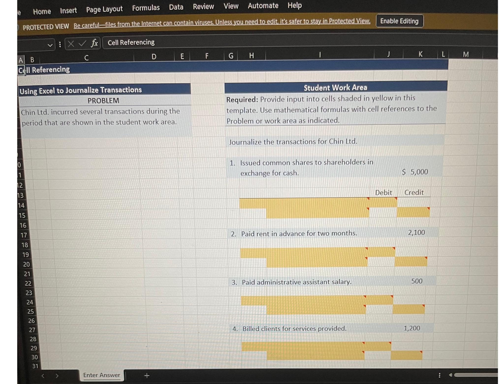  Home Insert Page Layout Formulas Data Review View Automate Help PROTECTED