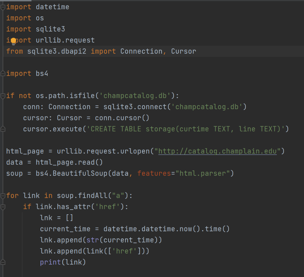 This is my program: Through my program, I've gotten all the links