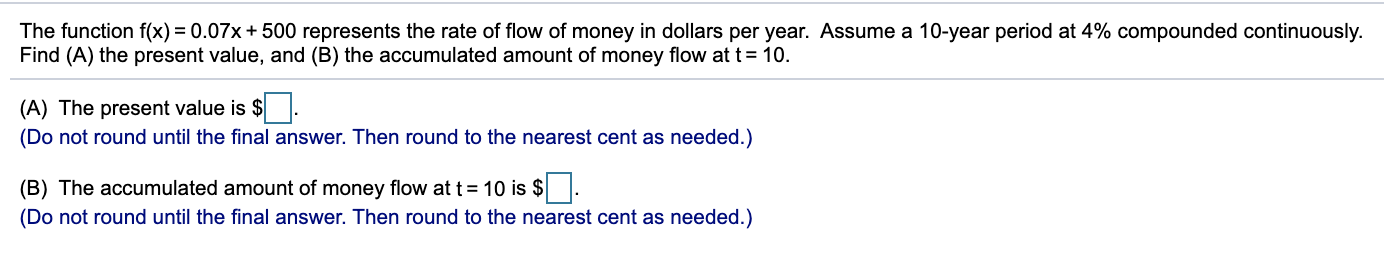  The function f(x) = 0.07x + 500 represents the rate of