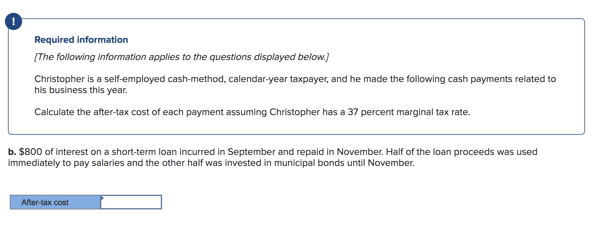 The answer is not 652. ! Required information [The following information applies