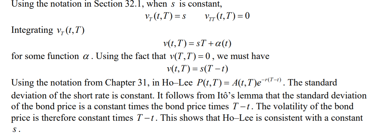 -S in the HJM model? Where is Vtt used in the equation?