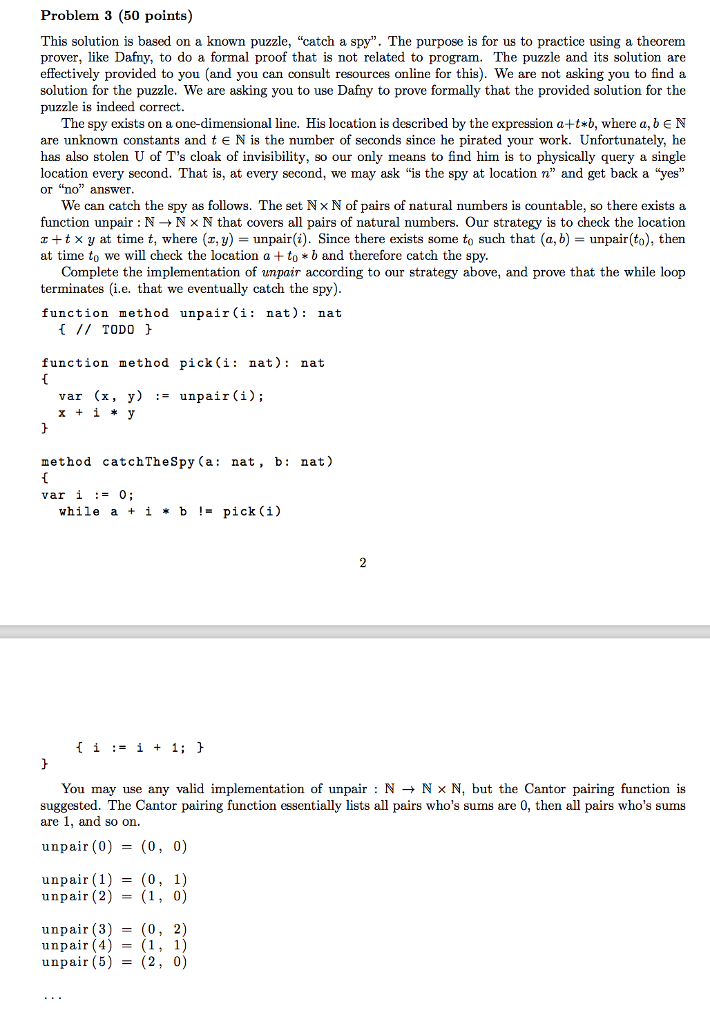  Problem 3 (50 points) This solution is based on a known