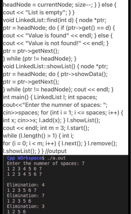 set(int); int get(); void setNext(node *); node *getNext(); void showData(); }; node::node(int