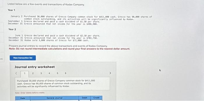 help with this question 6 Listed below are a few events and