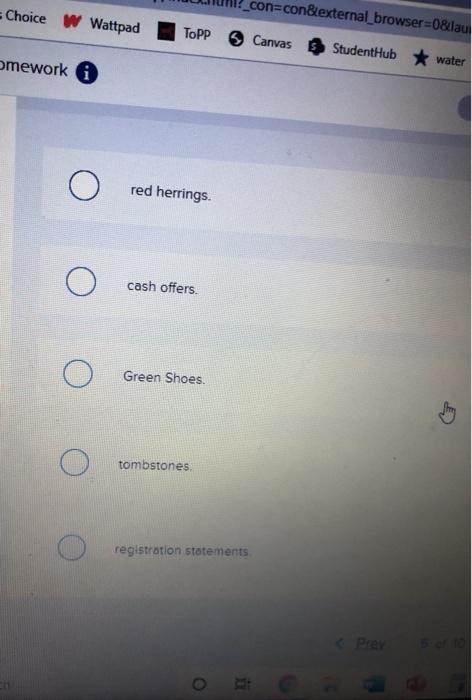 public offering of securities, along with a list of the investment banks