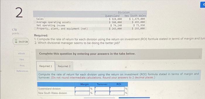 answer Exercise 101 (Algo) Compute the Return on Investment (ROI) [LO10-1] Alyeska
