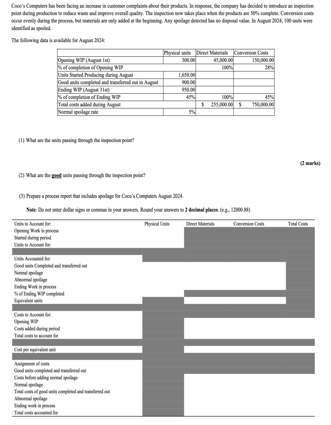  Coco's Computers has been facing an increase in customer complaints about