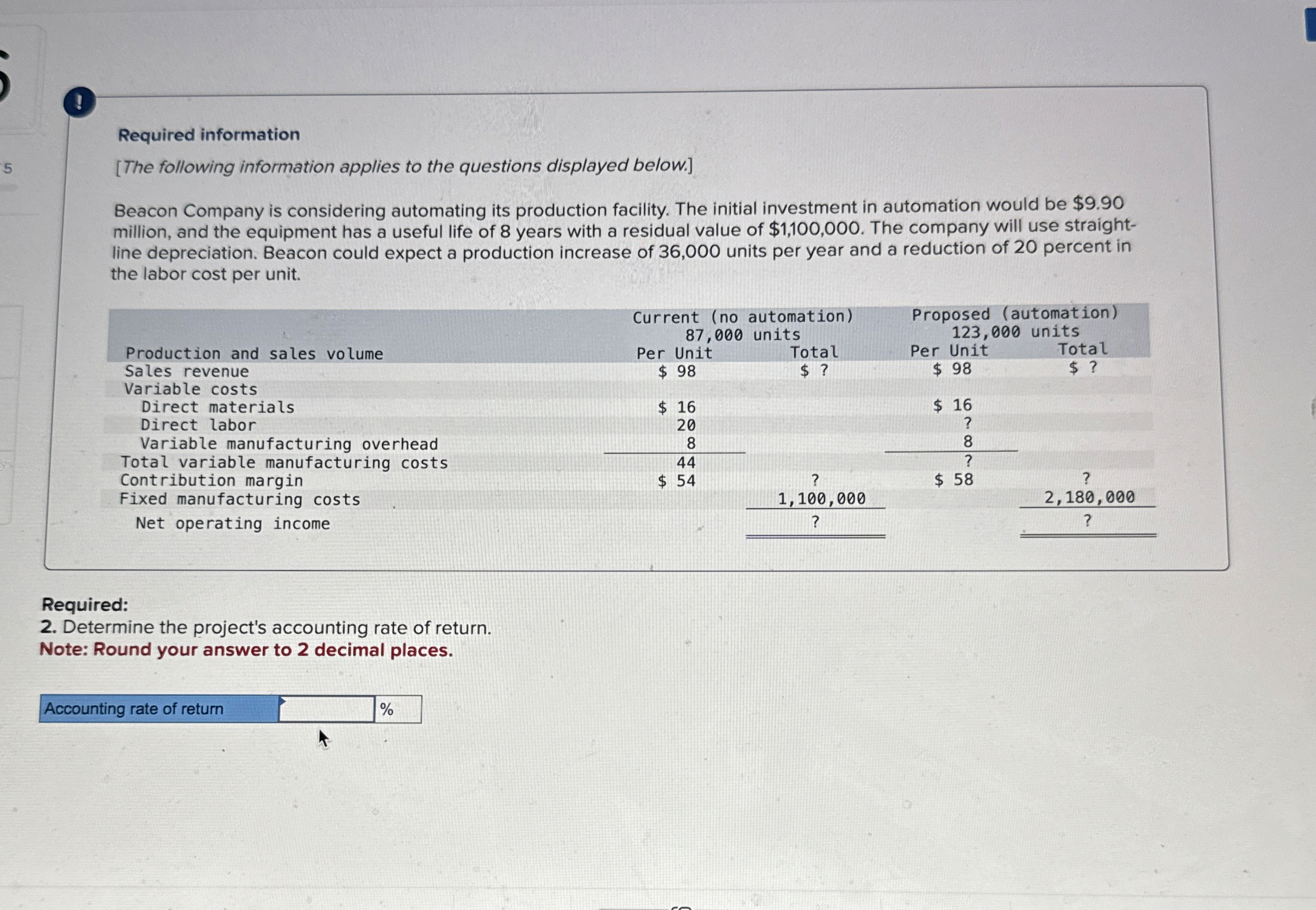  (1. Required information [The following information applies to the questions displayed