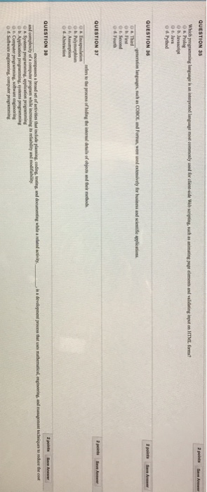 Prolog 0 b. Javascript o e Second