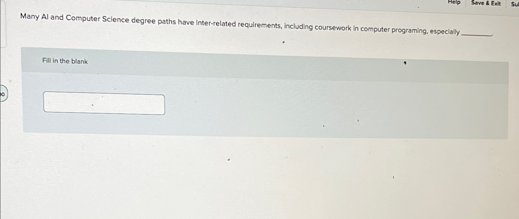  Many Al and Computer Science degree paths have inter-related requirements, including