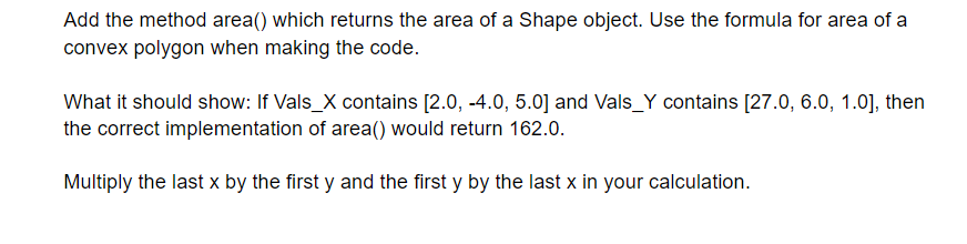  Java Computer Science question on Area. I think you need to