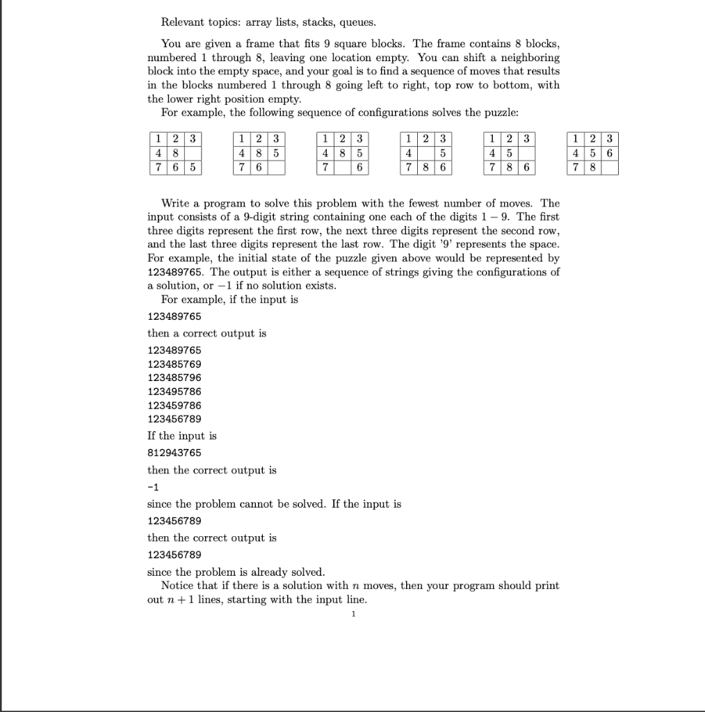 Write a program to solve this problem with the fewest number of