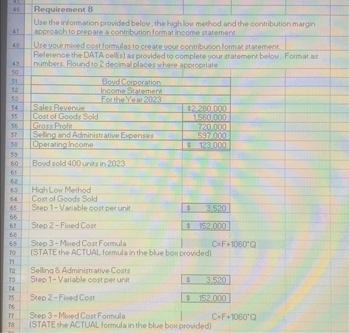 labor- hours. 12. Use the contribution margin approach to compute the annual