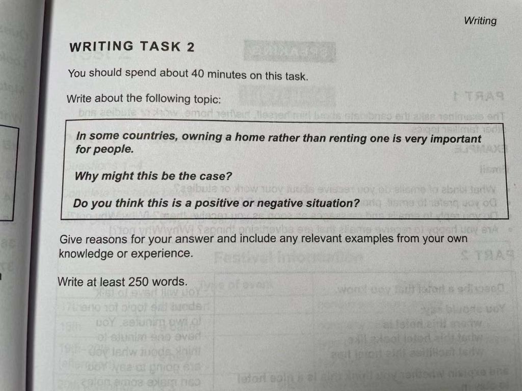 please Writing WRITING TASK 2 You should spend about 40 minutes on