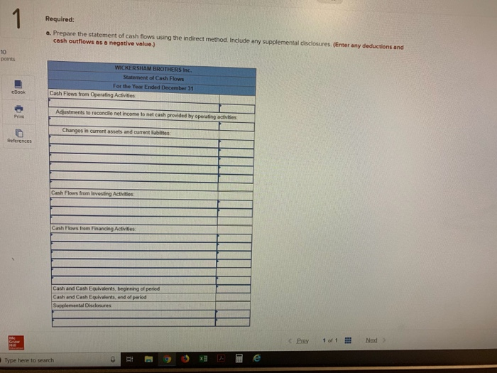 annual financial statements. The statements are complete except for the statement of