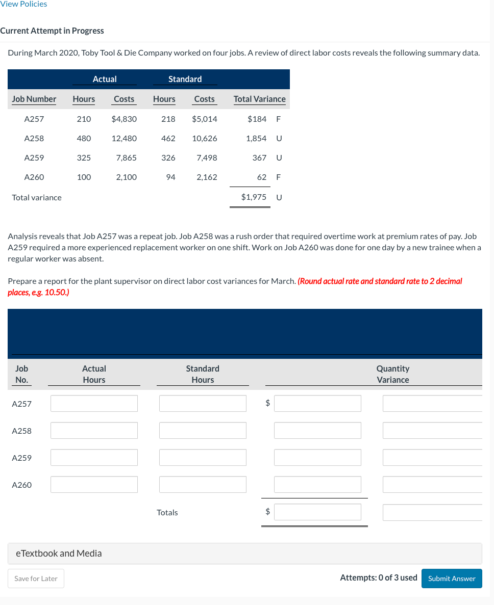 Current Attempt in Progress During March 2020, Toby Tool \\& Die
