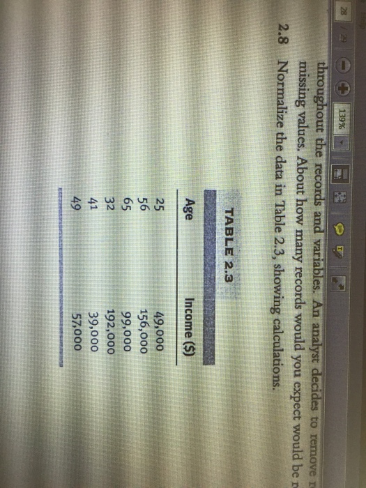  Data mining for business intelligence solutions 2 chapter 2.8 question could
