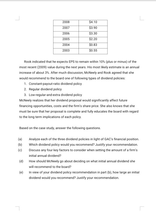 Access Company's Dividend Policy and Initial Dividend General Access Company (GAC) is