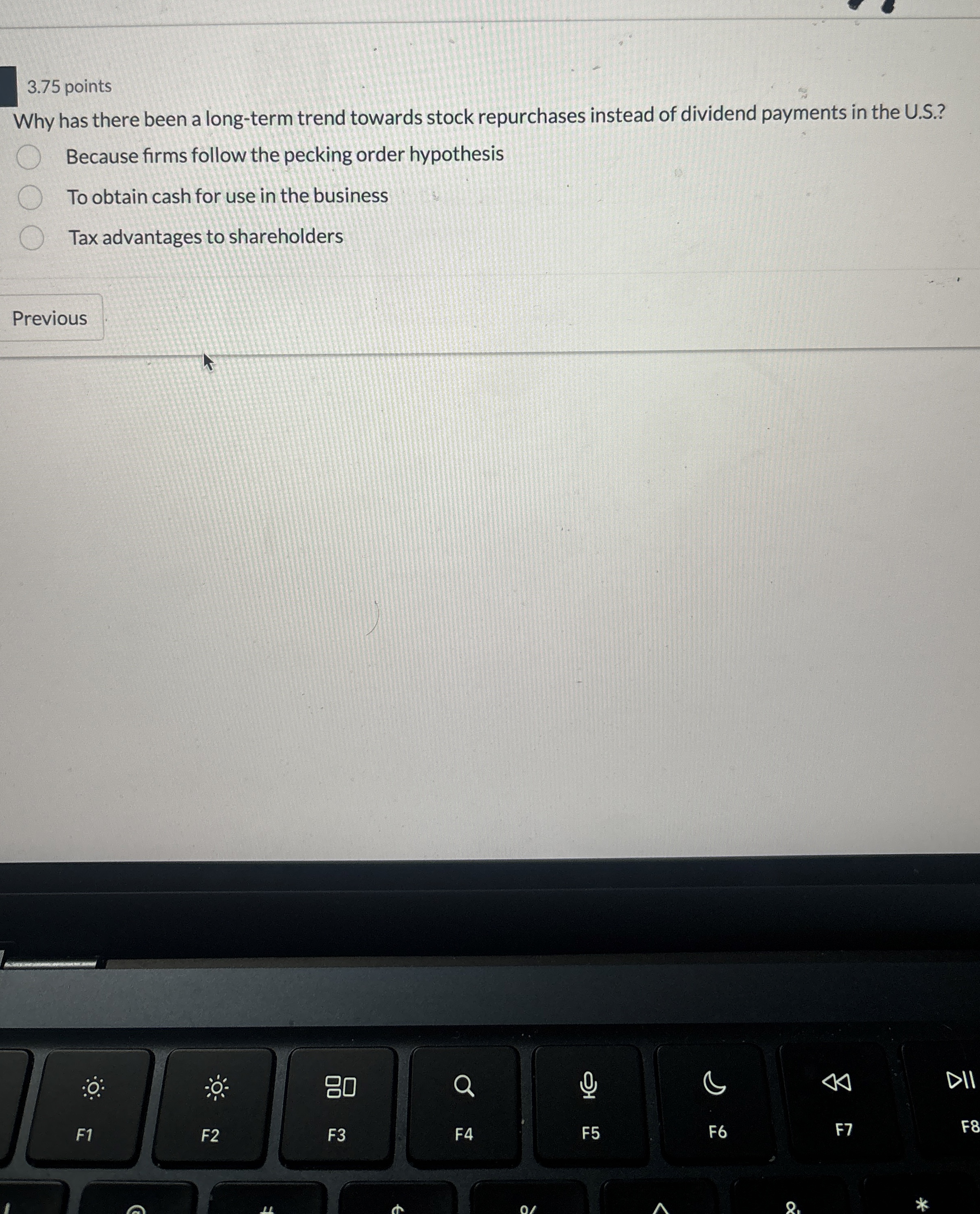  3.75 points Why has there been a long-term trend towards stock