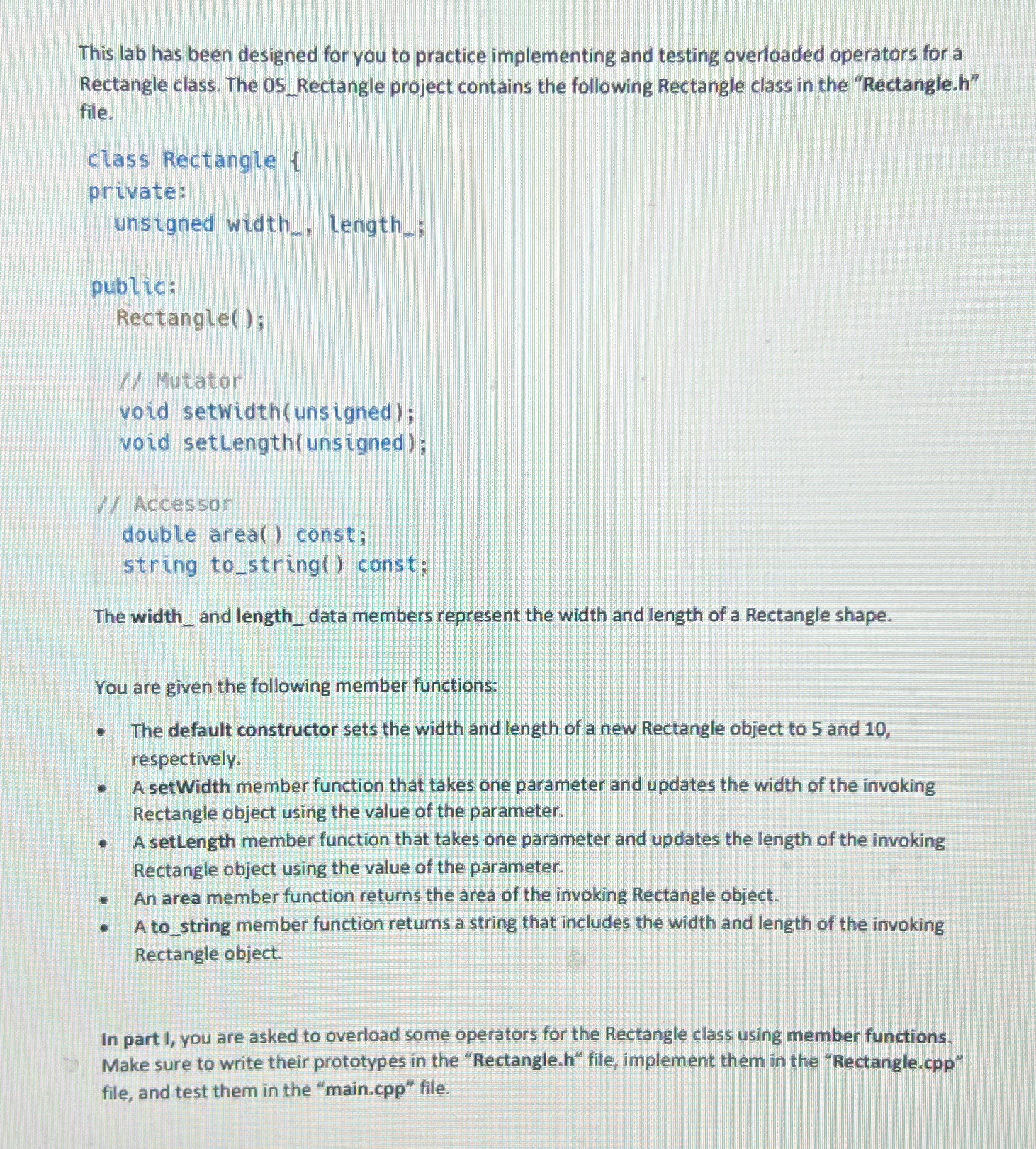  This lab has been designed for you to practice implementing and