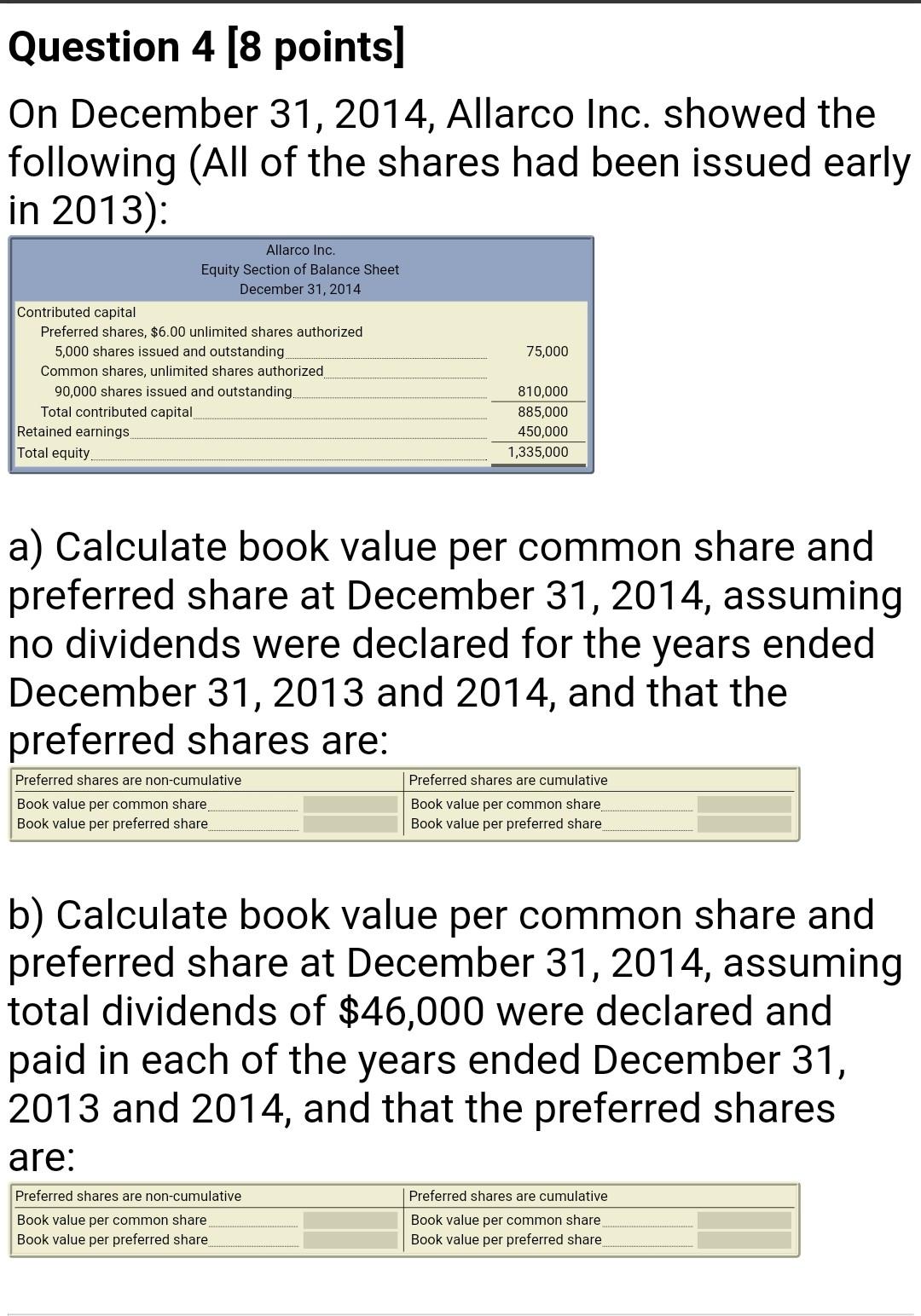 Old MathJax webview 1 hr only Question 4 [8 points) On December