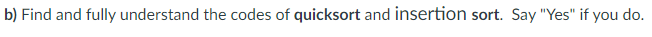 2-1 Insertion sort on small arrays in merge sort Although merge sort