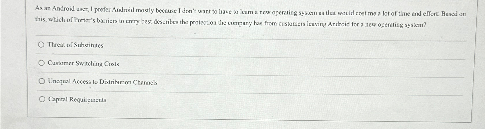  As an Android user, I prefer Android mostly because I don't