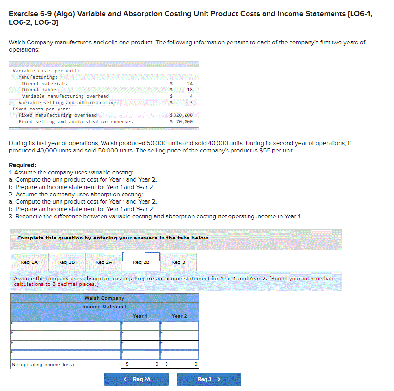 The following information pertains to each of the company's first two years