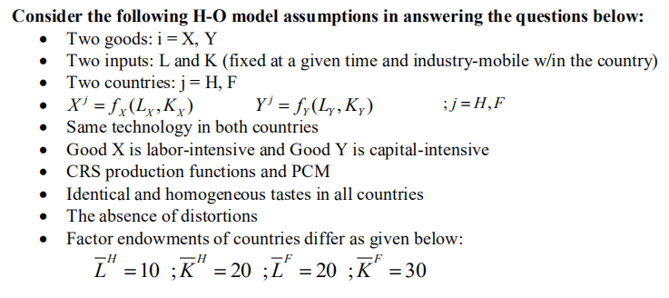 Given : a. graphically show and discuss the trade pattern between the