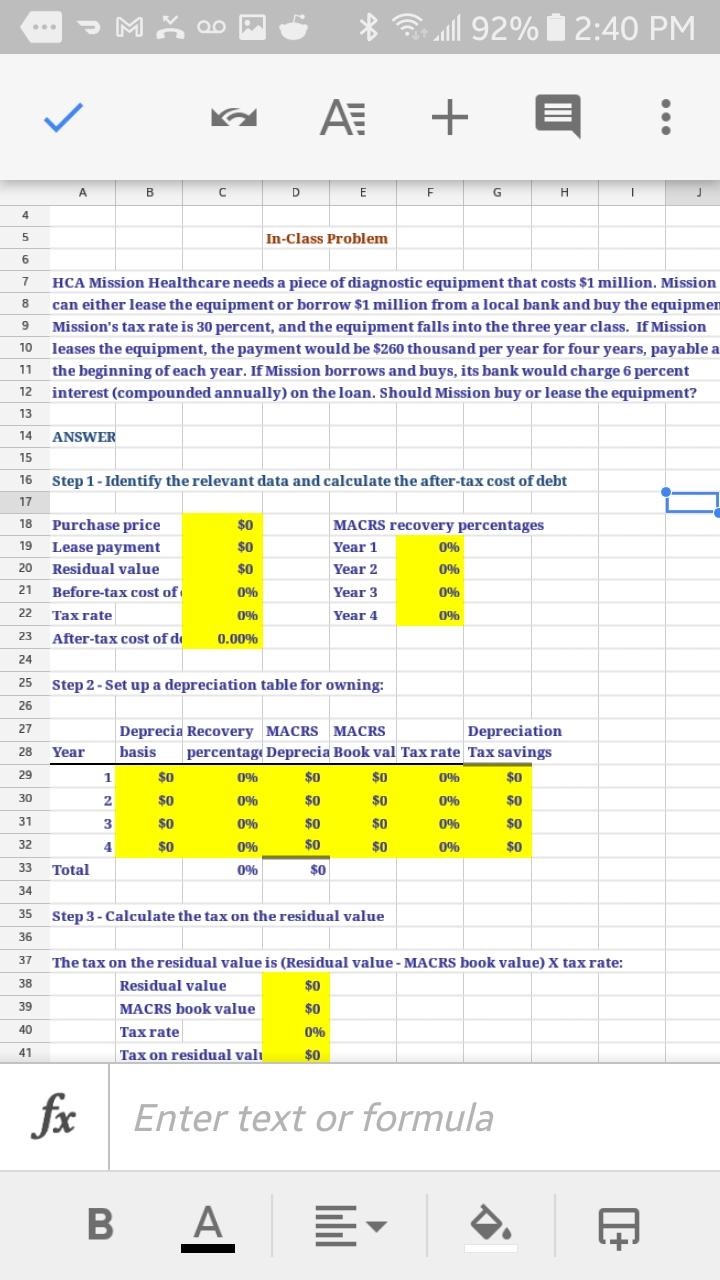 al 92% 12:40 PM A + B D E F G