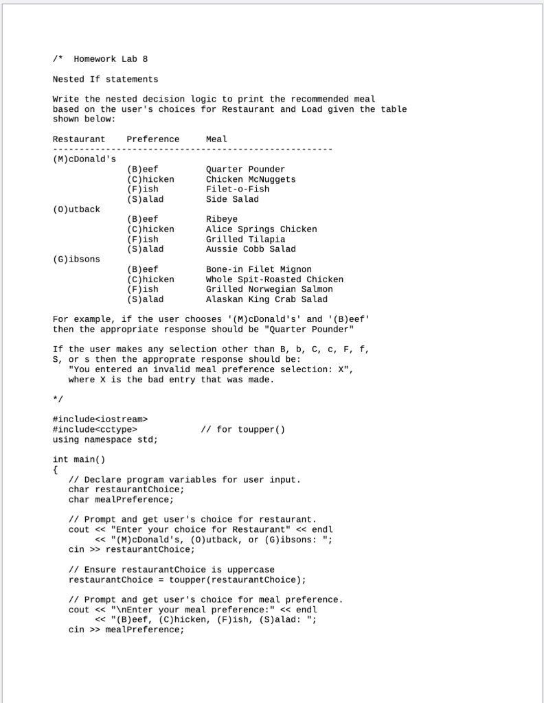  Someone please help code this! Lab 8 with design.cpp Homework Lab