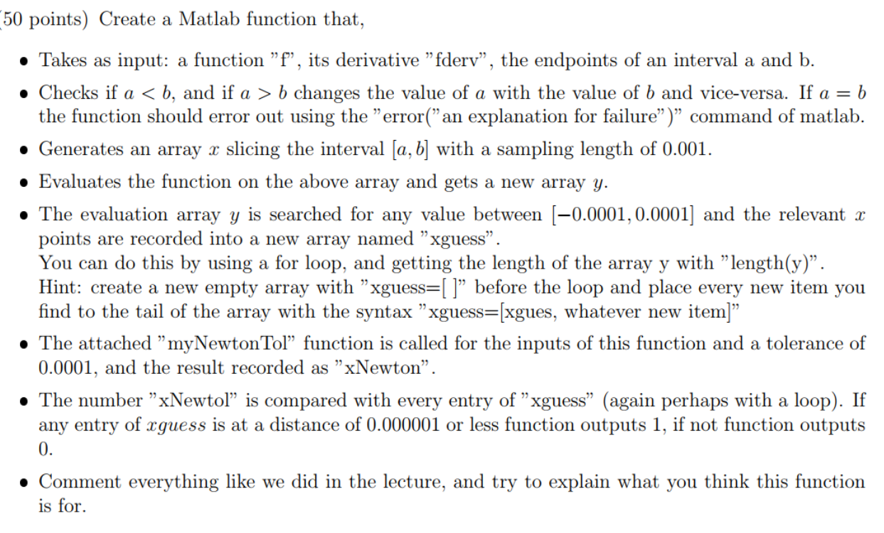 roots Calculates a root of a function based on the initial guess