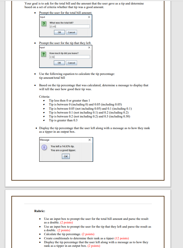 PLEASE WRITE THIS CODE IN JAVA PROGRAMMING LANGUAGE Your goal is to